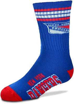 For Bare Feet Youth New York Rangers 4-Stripe Deuce Crew Socks