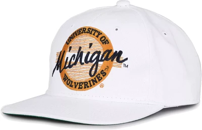 The Game Men's Michigan Wolverines White Circle Adjustable Hat