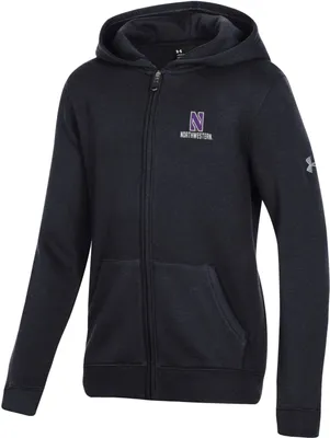 Under Armour Youth Northwestern Wildcats Black All Day Full-Zip Hoodie