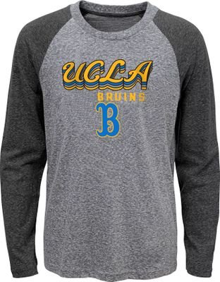 Gen2 Youth UCLA Bruins Grey Script Tri-Blend Raglan Long Sleeve T-Shirt