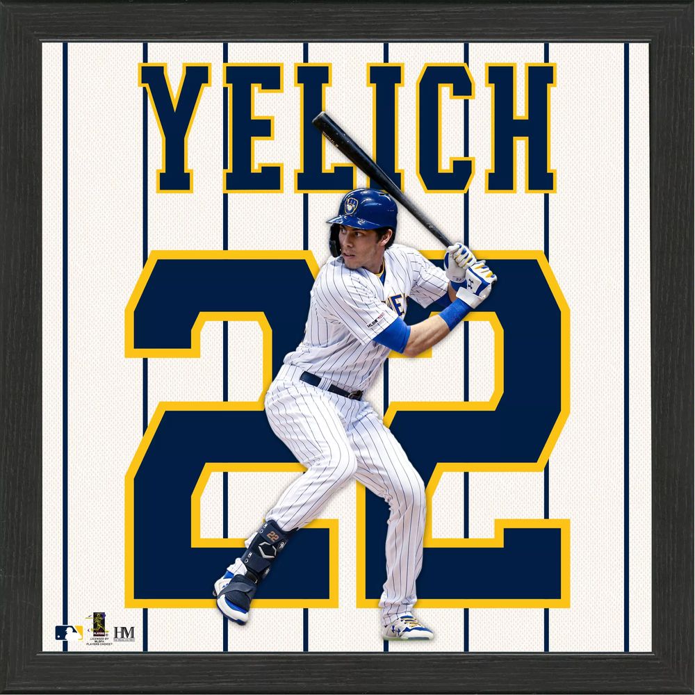 Christian Yelich Golden Star Milwaukee Brewers MLB Action Poster