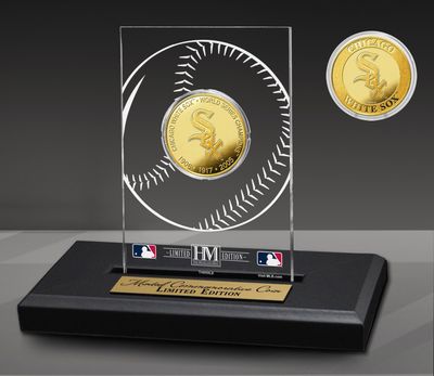 Highland Mint Chicago White Sox 3-Time Champions Acrylic Gold Coin