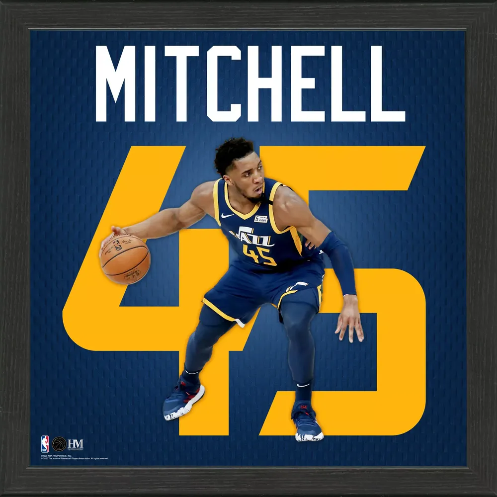 Highland Mint Utah Jazz Donovan Mitchell Impact Jersey Framed Photo