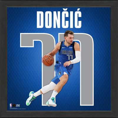 Highland Mint Dallas Mavericks Luka Doncic Impact Jersey Framed Photo