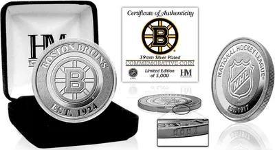 Highland Mint Boston Bruins Silver Team Coin