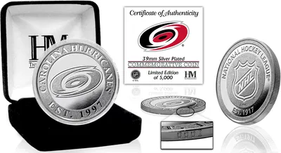 Highland Mint Carolina Hurricanes Silver Team Coin