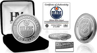 Highland Mint Edmonton Oilers Silver Team Coin