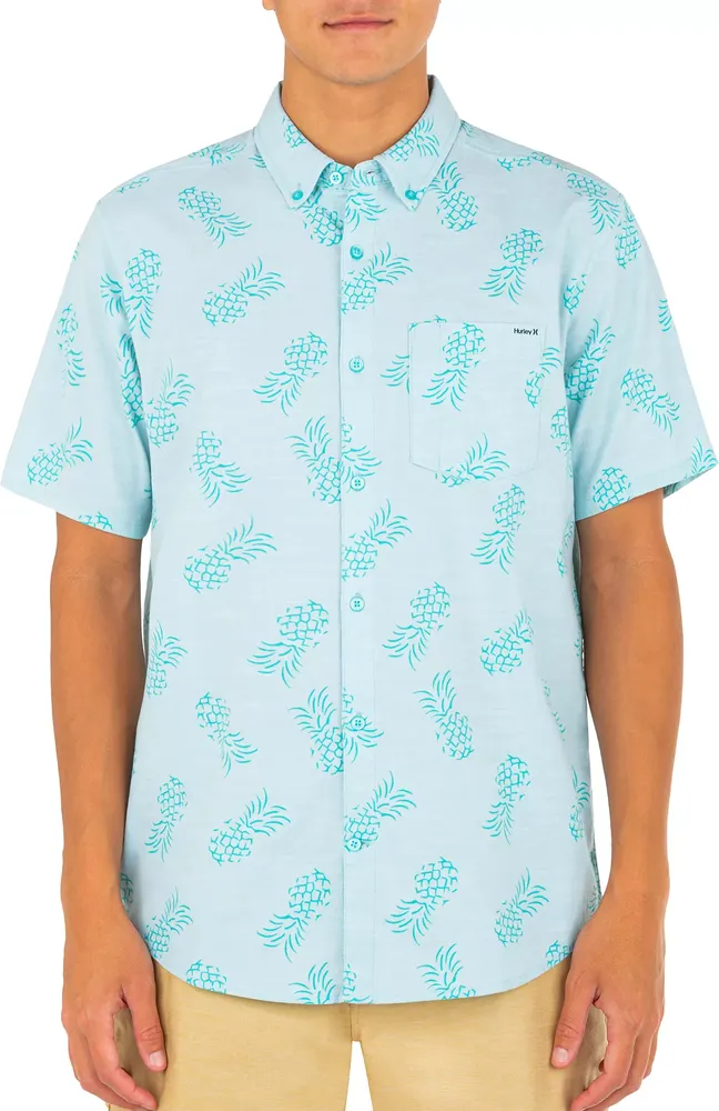 Hurley Men's One and Only Stretch Print Button Down Shirt