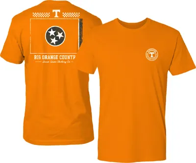 Great State Clothing Men's Tennessee Volunteers Tennessee Orange Washed Flag T-Shirt