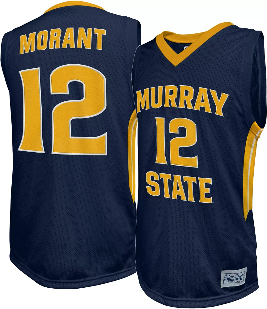 Original Retro Brand Men's Murray State Racers Ja Morant #12 Navy Blue Replica Basketball Jersey