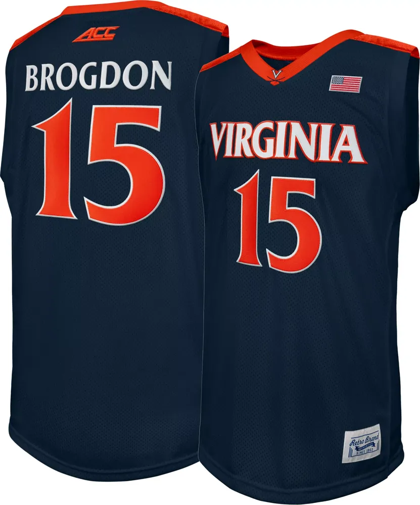 Retro Brand Men's Virginia Cavaliers Malcolm Brogdon #15 Blue Replica Basketball Jersey