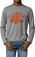 League-Legacy Men's Clemson Tigers Grey Reclaim Long Sleeve T-Shirt