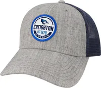 League-Legacy Men's Creighton Bluejays Grey Lo-Pro Adjustable Trucker Hat