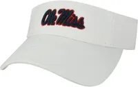 League-Legacy Men's Ole Miss Rebels Twill Adjustable White Visor