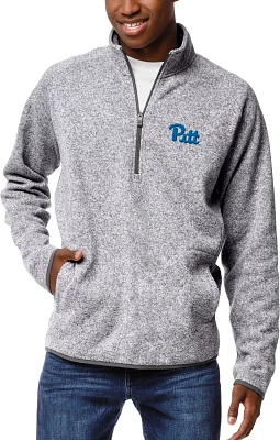 League-Legacy Men's Pitt Panthers Grey Saranac Quarter-Zip Pullover Shirt