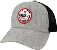 League-Legacy Men's Rutgers Scarlet Knights Grey Lo-Pro Adjustable Trucker Hat