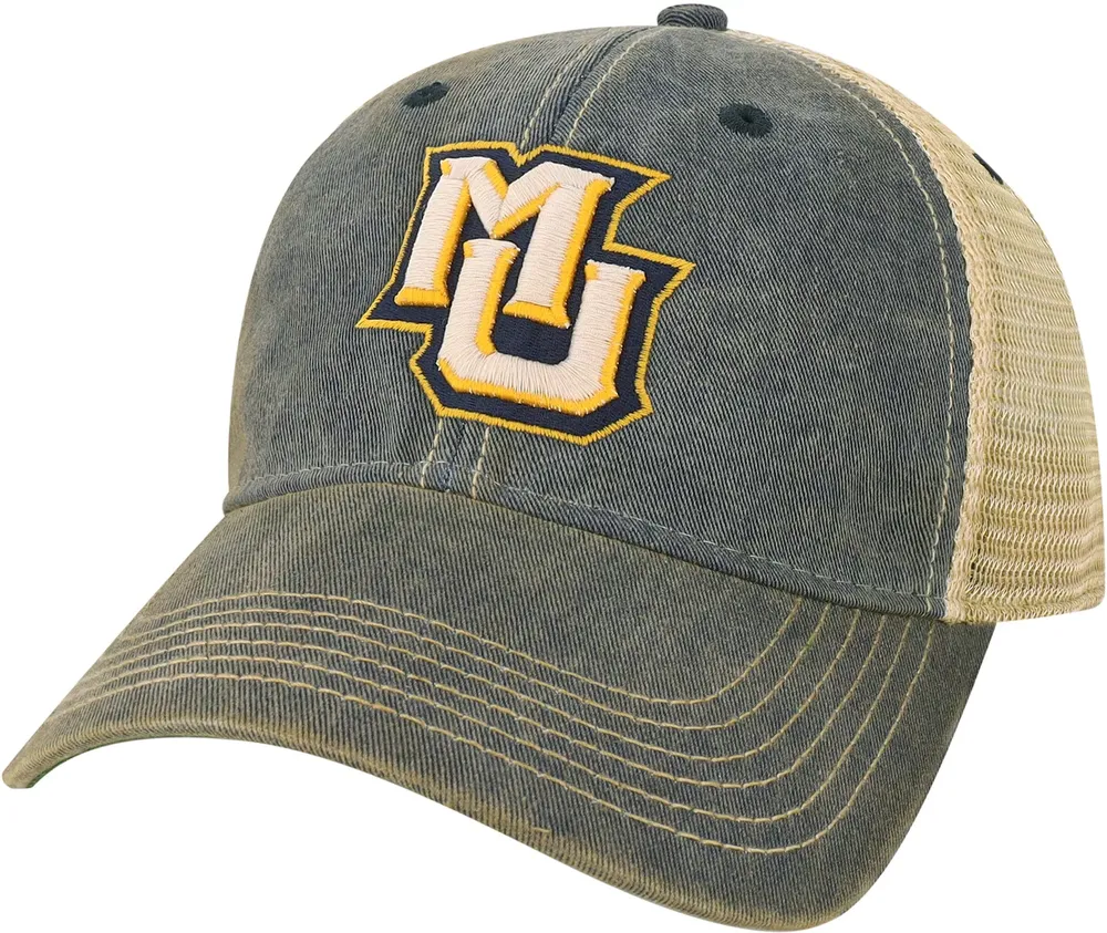 League-Legacy Marquette Golden Eagles Blue Old Favorite Adjustable Trucker Hat