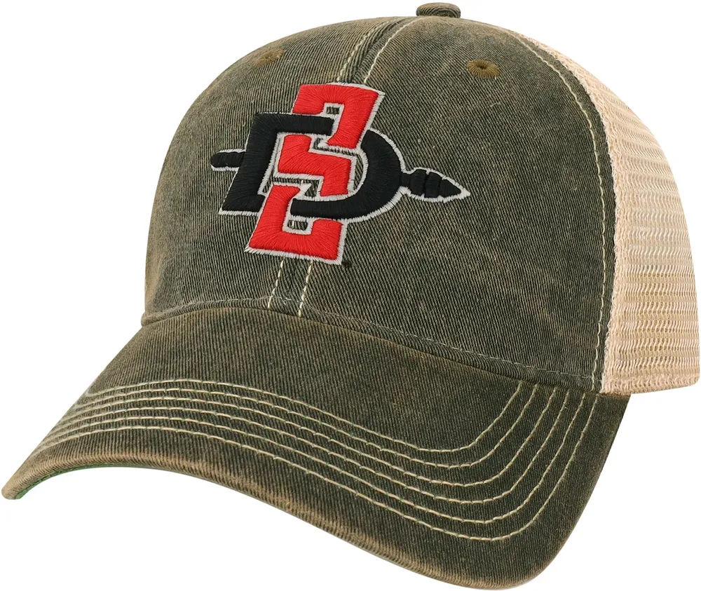 League-Legacy San Diego State Aztecs Old Favorite Adjustable Trucker Black Hat