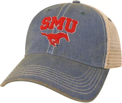 League-Legacy Southern Methodist Mustangs Blue Old Favorite Adjustable Trucker Hat