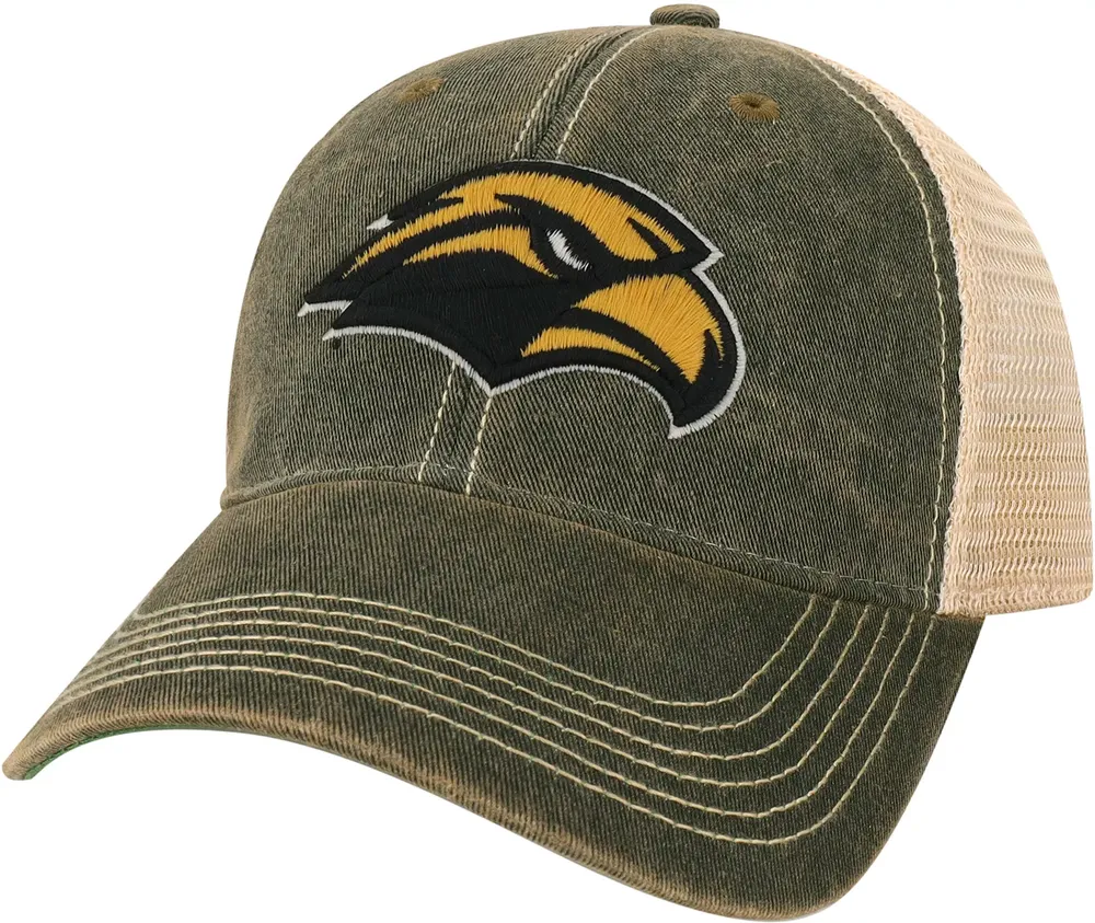 League-Legacy Southern Miss Golden Eagles Old Favorite Adjustable Trucker Black Hat