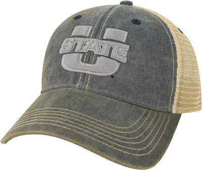 League-Legacy Utah State Aggies Blue Old Favorite Adjustable Trucker Hat