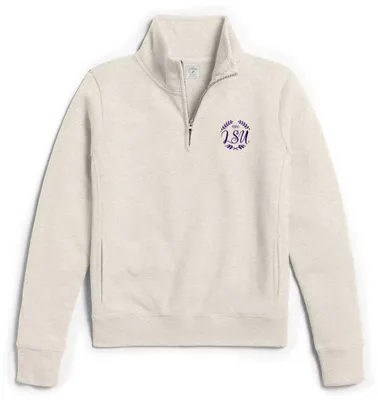 League-Legacy Women's LSU Tigers Cream Victory Springs Quarter-Zip Shirt