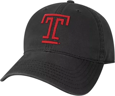 League-Legacy Youth Temple Owls Relaxed Twill Adjustable Black Hat