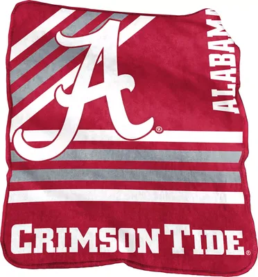 Logo Brands Alabama Crimson Tide Raschel Throw Blanket