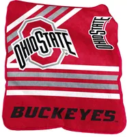 Logo Brands Ohio State Buckeyes Raschel Throw Blanket