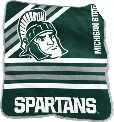 Logo Brands Michigan State Spartans Raschel Throw Blanket