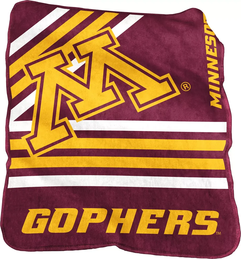 Logo Brands Minnesota Golden Gophers Raschel Throw Blanket