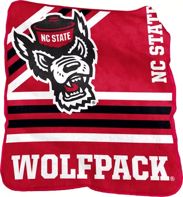 Logo Brands NC State Wolfpack Raschel Throw Blanket