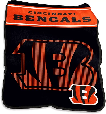 Logo Brands Cincinnati Bengals Raschel Throw Blanket