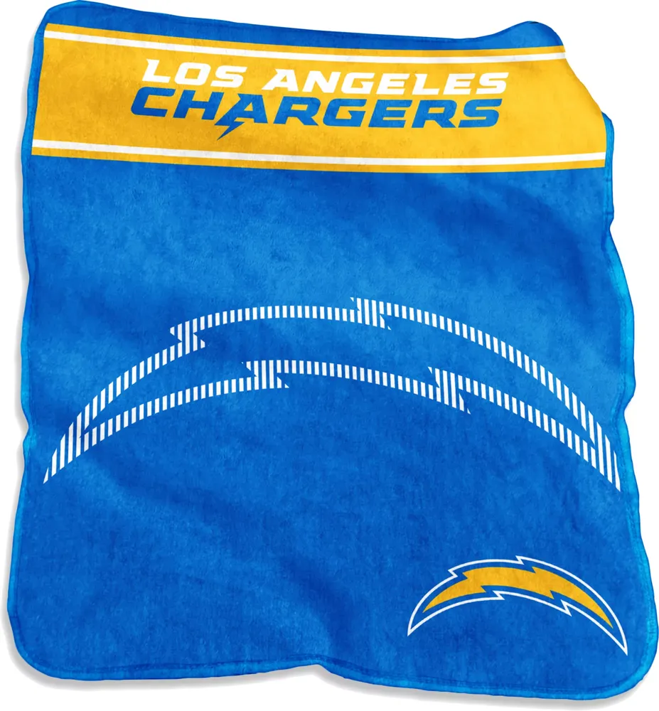 Logo Brands Los Angeles Chargers Raschel Throw Blanket