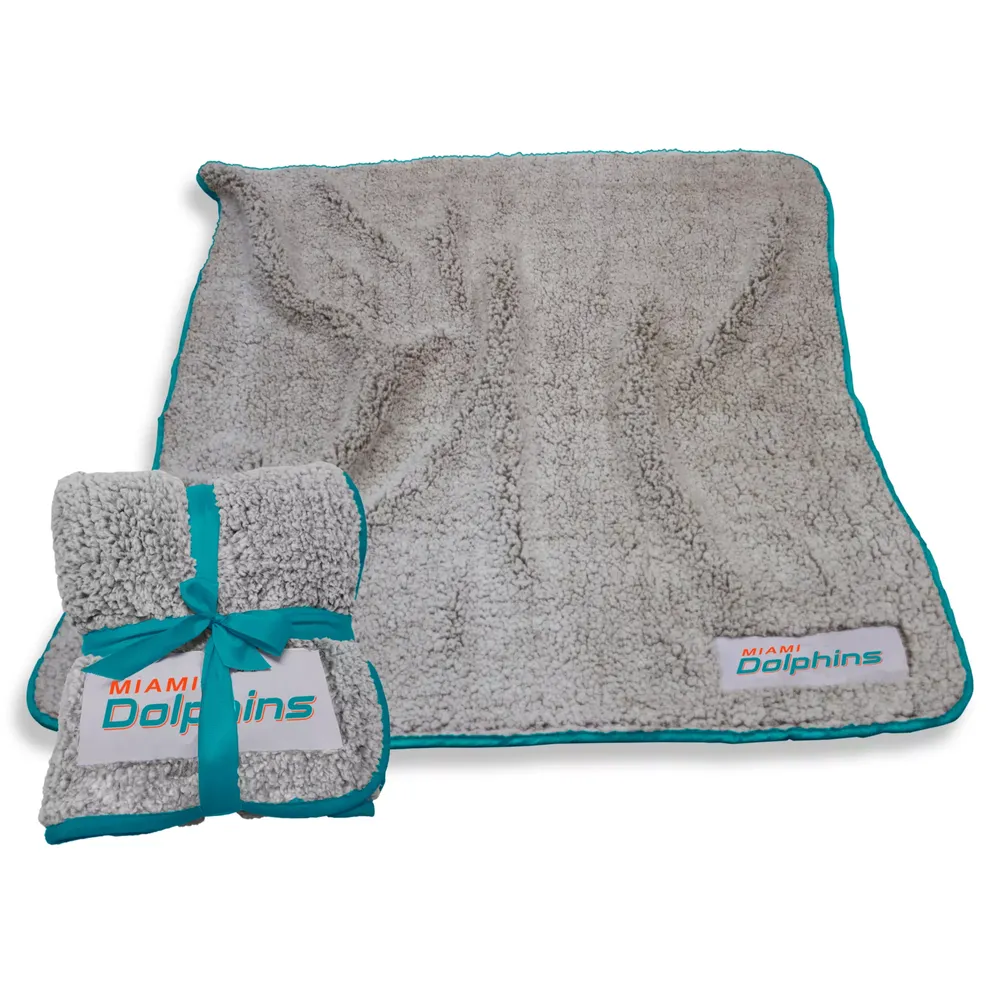 Logo Brands Miami Dolphins Frosty Fleece Blanket