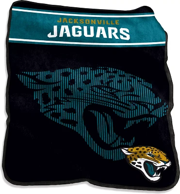 Logo Brands Jacksonville Jaguars Raschel Throw Blanket
