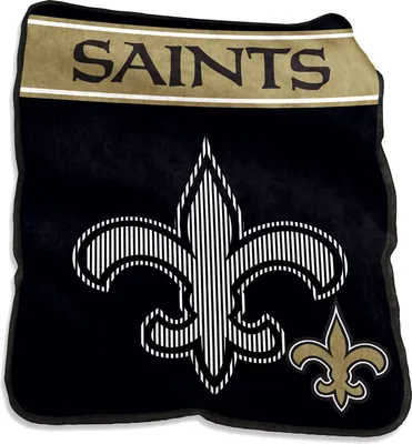 Logo Brands New Orleans Saints Raschel Throw Blanket