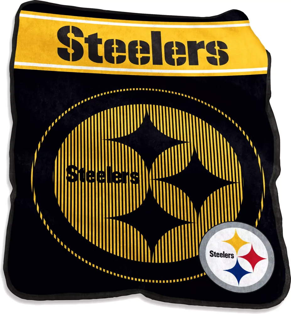 Logo Brands Pittsburgh Steelers Raschel Throw Blanket