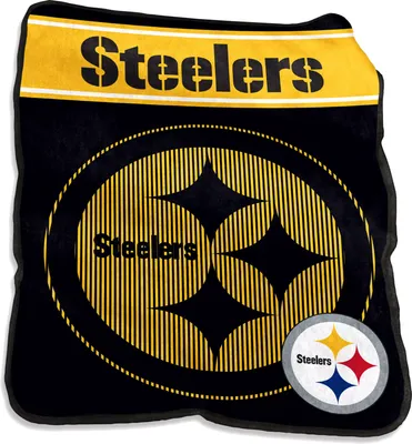 Logo Brands Pittsburgh Steelers Raschel Throw Blanket