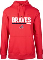 Levelwear Men's Atlanta Braves Red Podium Hoodie