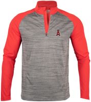 Levelwear Men's Los Angeles Angels Grey Vandal Insignia Core 1/4 Zip Shirt