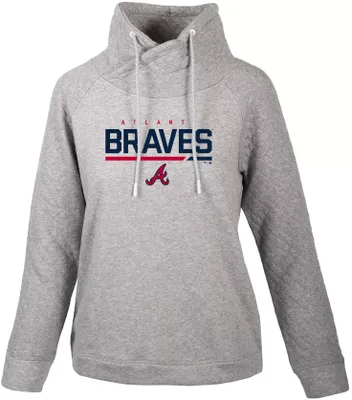 Levelwear Women's Atlanta Braves Gray Vega Cut Off Fleece Sweatshirt