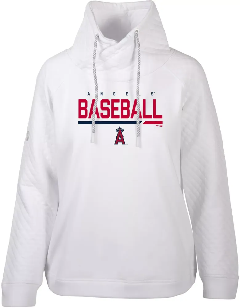 Levelwear Women's Los Angeles Angels White Vega Cut Off Fleece Sweatshirt