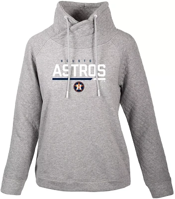 Levelwear Women's Houston Astros Gray Vega Cut Off Fleece Sweatshirt