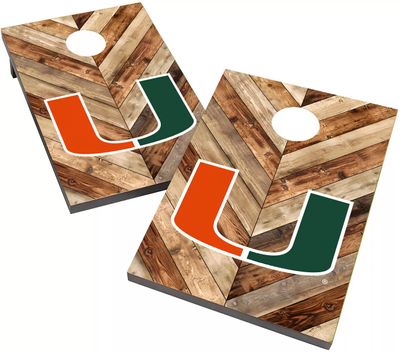 Victory Tailgate Miami Hurricanes 2' x 3' Solid Wood Cornhole Boards