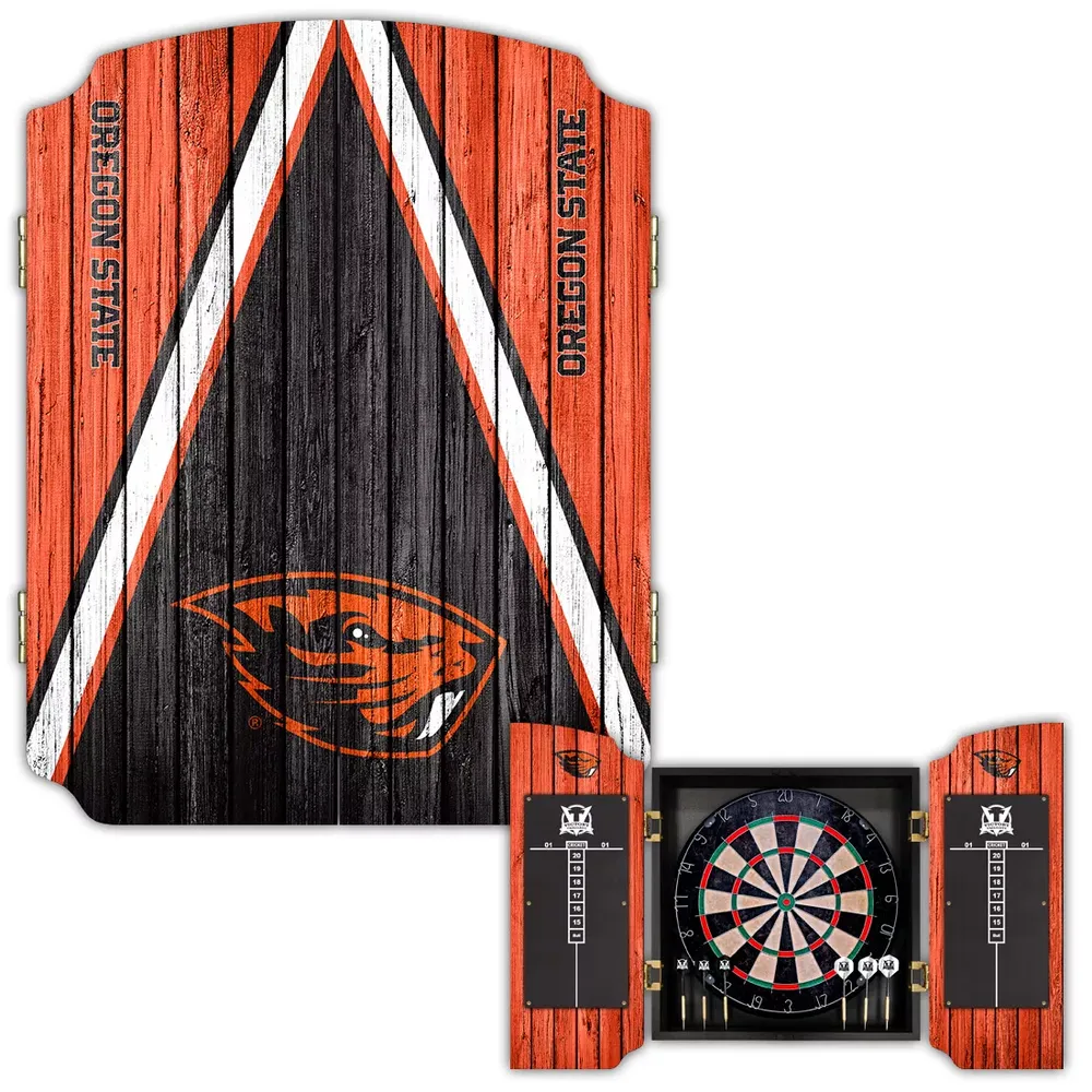 Victory Tailgate Oregon State Beavers Dartboard Cabinet