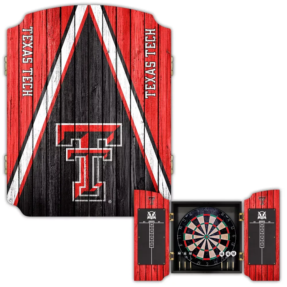 Victory Tailgate Texas Tech Red Raiders Dartboard Cabinet