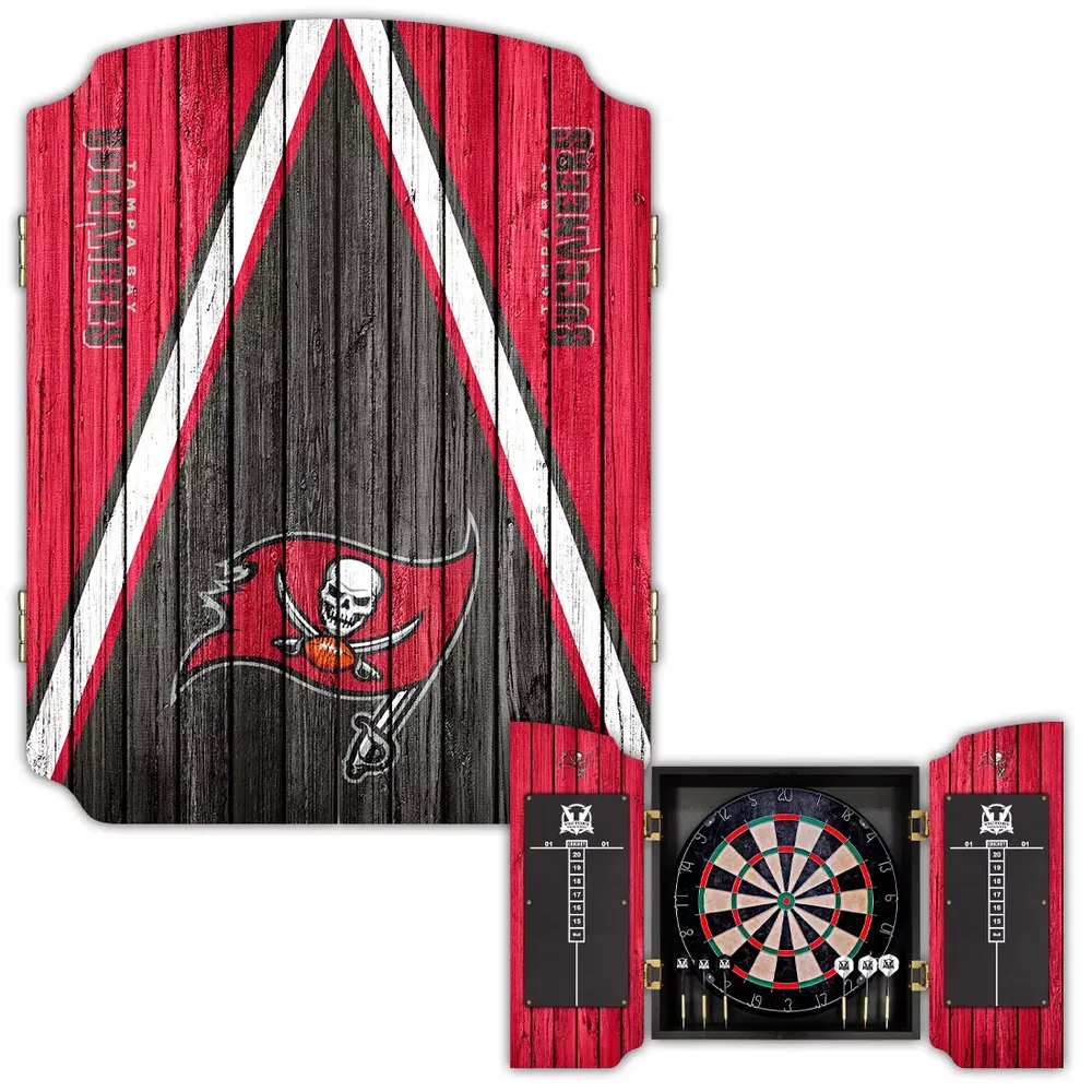 Victory Tailgate Tampa Bay Buccaneers Dartboard Cabinet