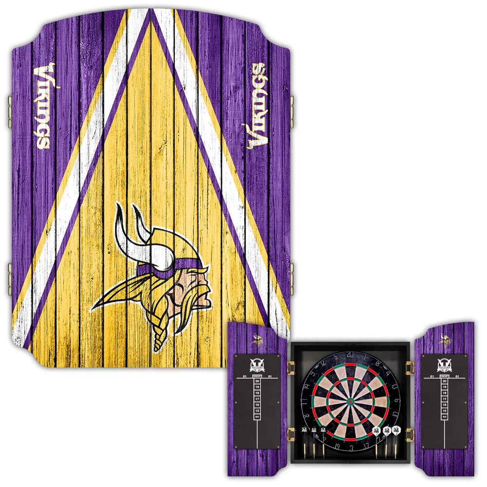 Victory Tailgate Minnesota Vikings Dartboard Cabinet