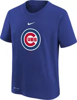 MLB Team Apparel Little Kids' Chicago Cubs Blue Logo T-Shirt